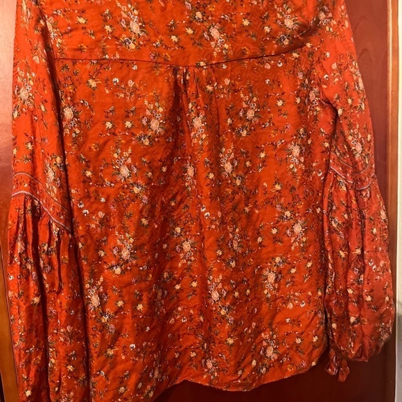 Chelsea & Violet XS Floral Boho Tie sleeves Feminine Top Romantic Bohemian NWT - Picture 4 of 10